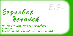 erzsebet herodek business card